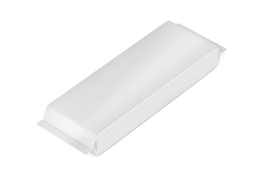 White blank packaging for chocolate, wafer or other types of foods