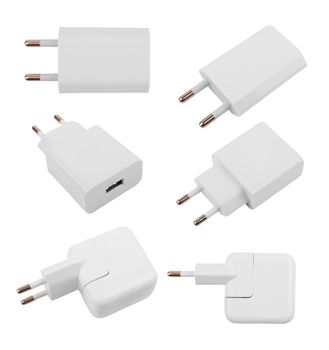 Charger set isolated on a white background