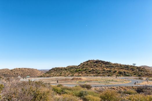 A traffic circle at the Vanderkloof Dam in the Orange River