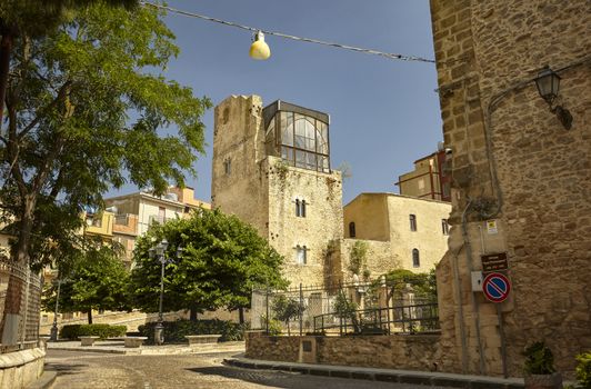 Detail of the architecture of the Sicilian town of Butera