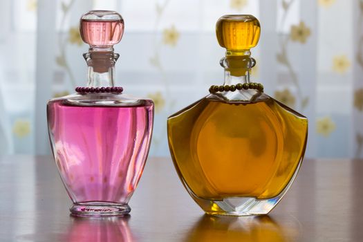 colorful perfume bottles. sweetheart day and mother's day gift