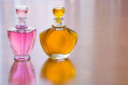 colorful perfume bottles. sweetheart day and mother's day gift