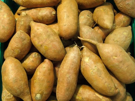 pile of sugar potatoes. close-up background