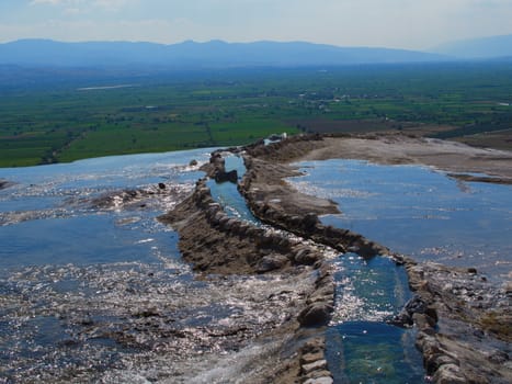 cotton castle travertines.
a wonder of nature that occurs by thermal waters. UNESCO World Heritage List