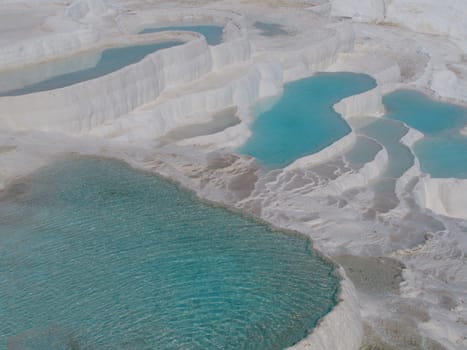 cotton castle travertines.
a wonder of nature that occurs by thermal waters. UNESCO World Heritage List