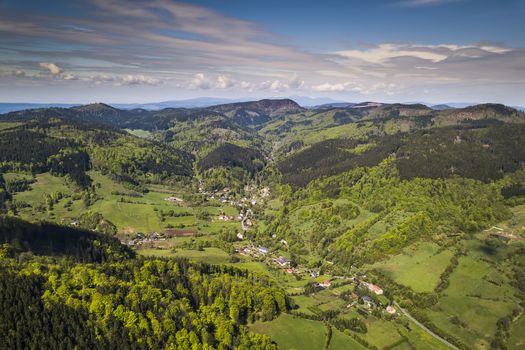 Valley of Lomnica - Suche Mountains in Sudetes Poland