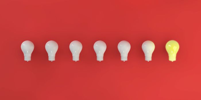 Idea and Innovation Concept with Bulb Layout