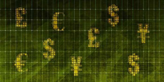 International Trade Currencies as a Wallpaper Pattern
