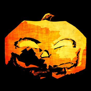 Halloween Design Element of Pumpkin and Cat