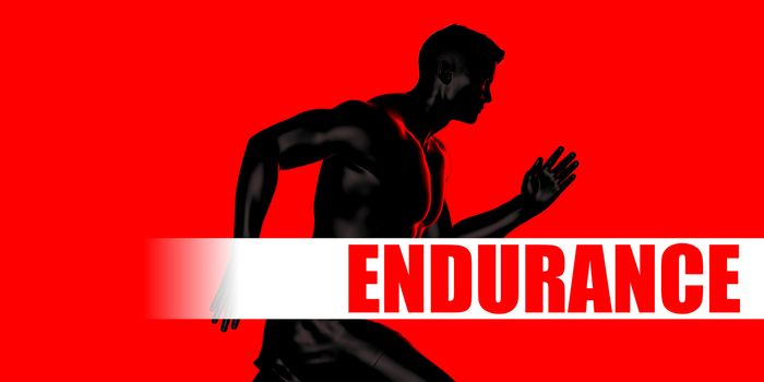 Endurance Concept with Fit Man Running Lifestyle