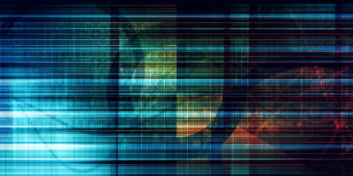 Science Technology Background as a Digital Binary Concept