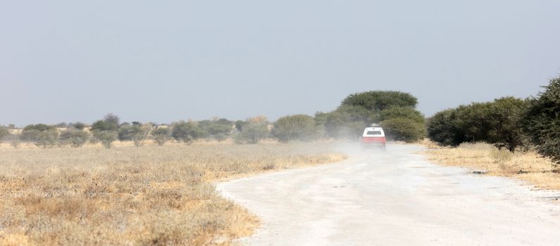 4x4 Vehicle in the Kalahari desert, Botswana