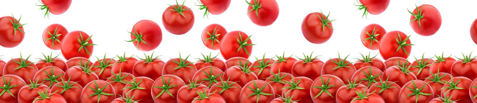 Tomato isolated. Seamless pattern with heap of fresh tomatoes