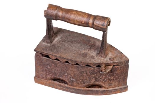 Old rusty iron on isolated background