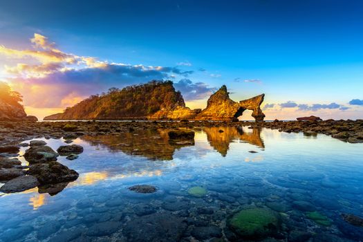 Atuh beach at sunrise in Nusa penida, Bali, Indonesia.