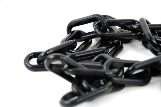 stock pictures of a lenght of a black chain