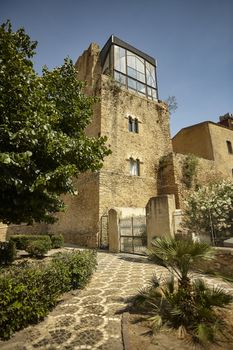 Detail of the architecture of the Sicilian town of Butera