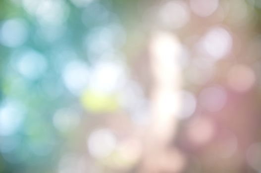 Abstract circular bokeh nature background of light . Blur background