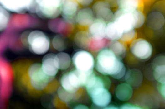 Abstract circular bokeh nature background of light . Blur background
