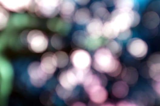 Abstract circular bokeh nature background of light . Blur background