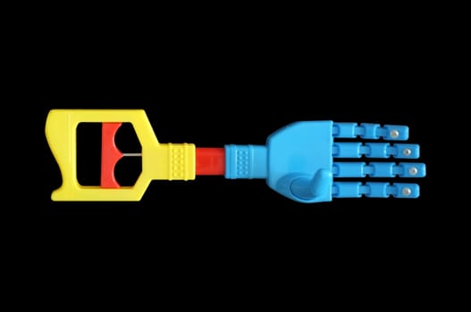 Close Up , Toy Robot Hand . 