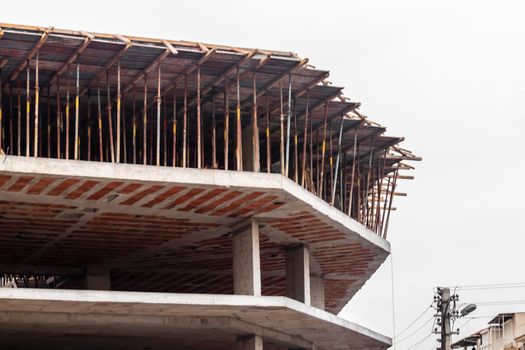 a corner view from an construction of apartment. photo has taken at izmir/turkey.