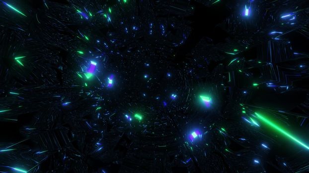 highly abstract green glowing design background wallpaper 3d illustration