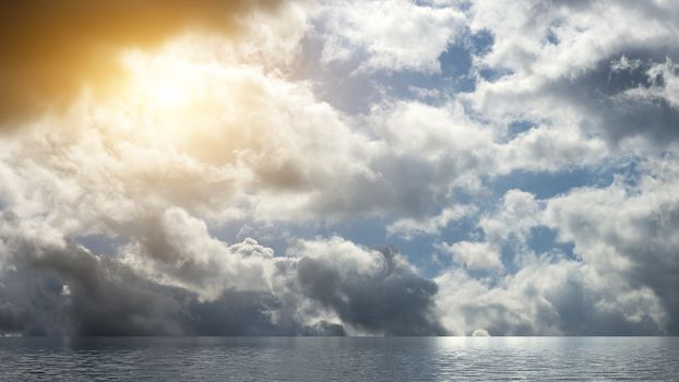 Stormy weather on the ocean