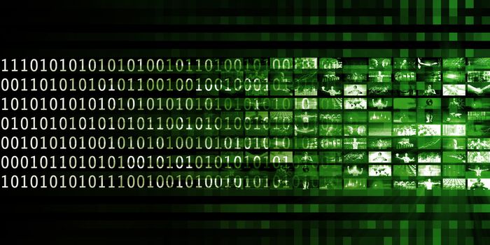 Technology Company Background with Digital Futuristic Abstract