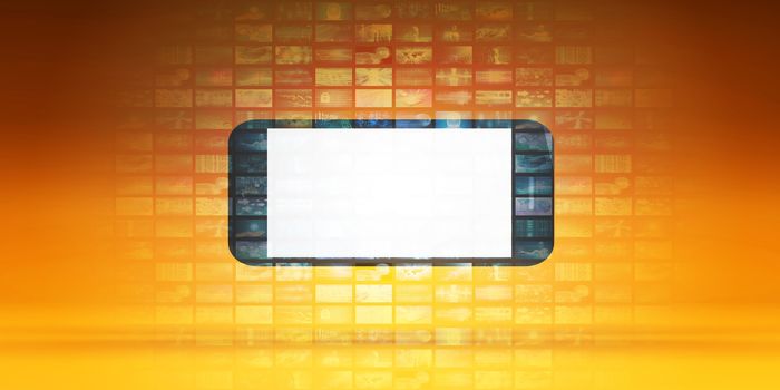 Smartphone App Mockup with Empty Blank Space