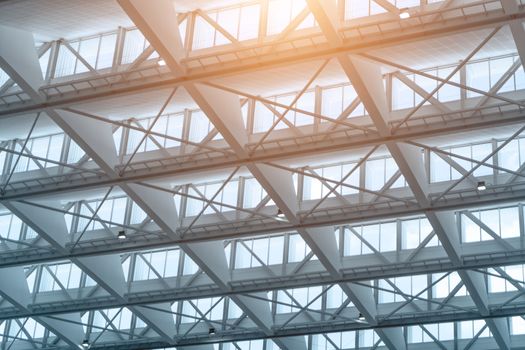 Roof of Modern business office buildings low angle view for financial or economics Concepts background.