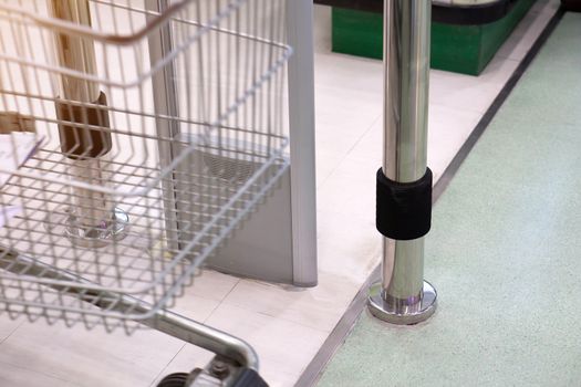 Anti-theft device Scanner entrance gate for prevent theft in supermarket store.
