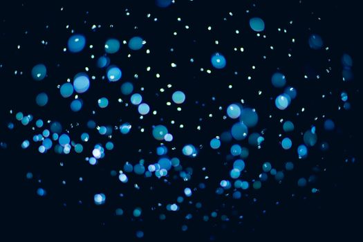 Blue color abstract bokeh background for technology theme design.