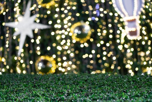 Golden Abstract Blurred Bokeh Glitter Christmas, Xmas Holiday.