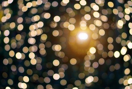 Golden Abstract Blurred Bokeh Glitter Christmas, Xmas Holiday.