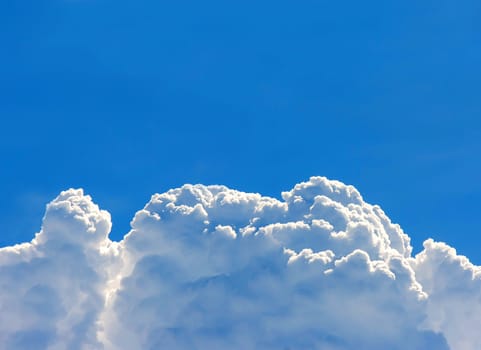 Cloudscape Background of cumulus clouds Stormy weather.