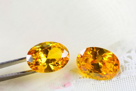 Cubic zirconia gemstones, oval shape, various color gemstones
