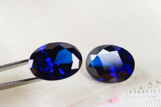 Cubic zirconia gemstones, oval shape, various color gemstones
