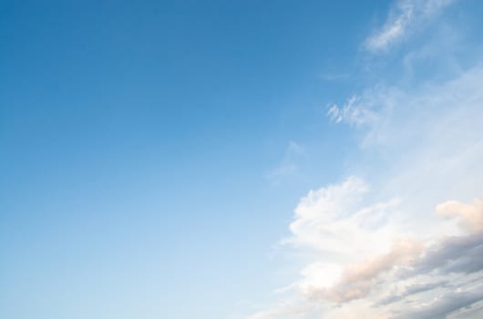 Clouds in blue sky in a clear day