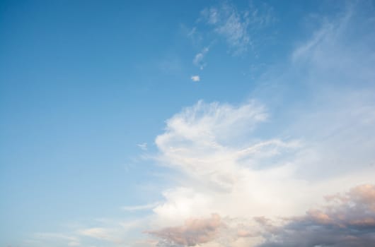 Clouds in blue sky in a clear day