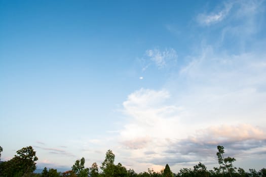 Clouds in blue sky in a clear day