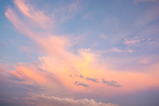 Clouds in blue sky in a clear day