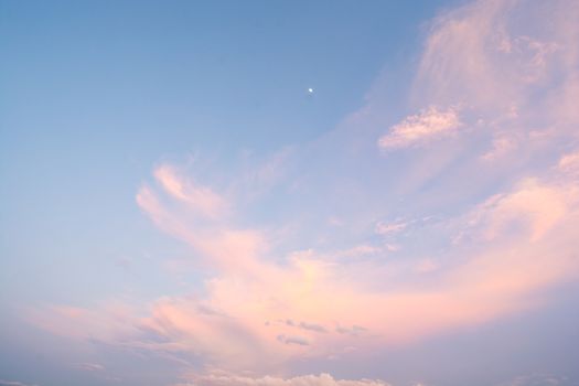 Clouds in blue sky in a clear day