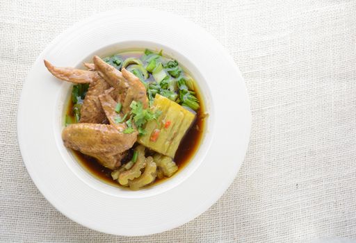 Braised Chicken Wings with Bitter Gourd