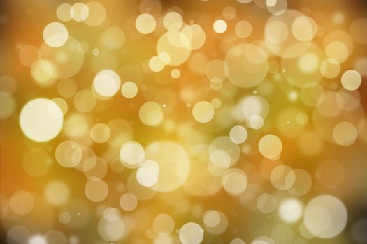 Gold luxury bokeh background. Festive abstract blurred illustration, with yellow and brown colors.