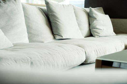 Cushion on sofa, Living Room Detail