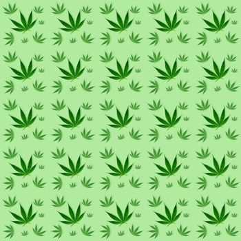 marijuana or cannabis leaves seamless background pattern