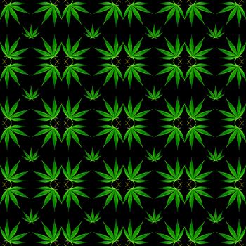 marijuana or cannabis leaves seamless background pattern wallpaper