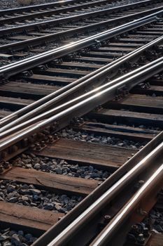 Urban infrastructure, close up to the track bed