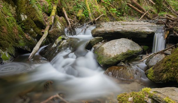 Small Endert creek in a side valley of the Moselle river close to Cochem during springtime, Germany